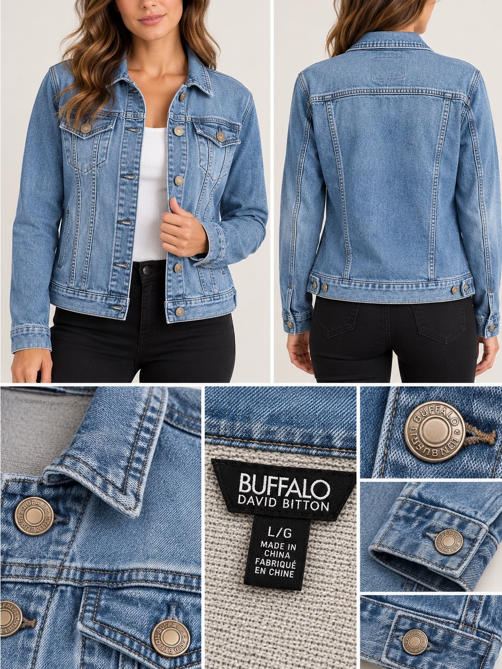 Buffalo David Bitton Classic Light Blue Denim Jacket